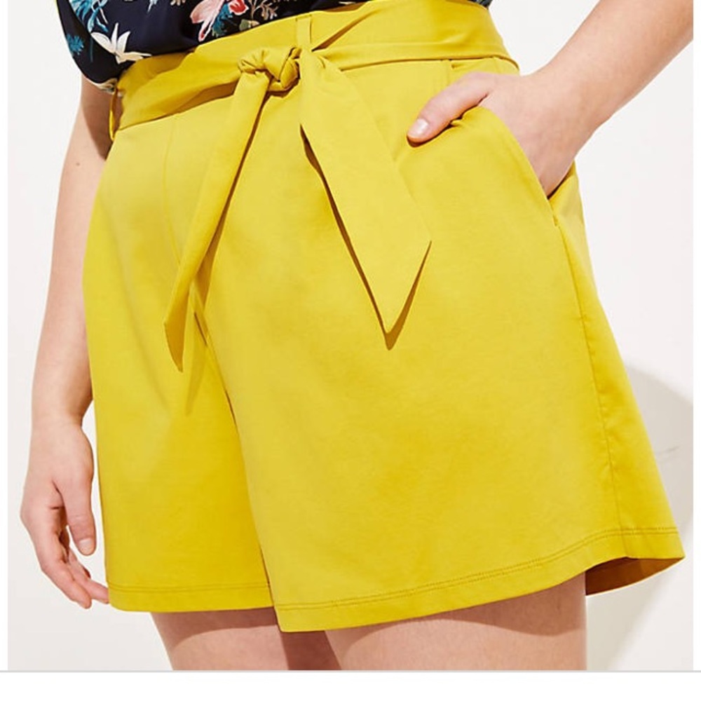 LOFT Plus tie waist shorts